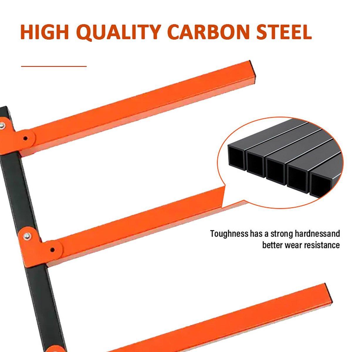 2PCS Wall-Mounted Folding Storage Rack - Carbon Steel Multi-Layer Organizer