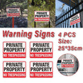 4PCS Reflective Metal Security Camera Warning Signs for Surveillance - SuperSaverAU - view 1