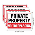 4PCS Reflective Metal Security Camera Warning Signs for Surveillance - SuperSaverAU - view 3