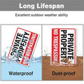 4PCS Reflective Metal Security Camera Warning Signs for Surveillance - SuperSaverAU - view 4