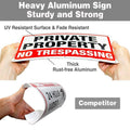 4PCS Reflective Metal Security Camera Warning Signs for Surveillance - SuperSaverAU - view 5