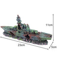 Premium Aquarium Shipwreck Resin Fish Tank Ornament - 23cm