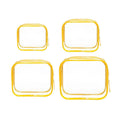 4 Pack Banana PVC Cosmetic Bag Set Travel Toiletry Makeup Organisers S M L XL