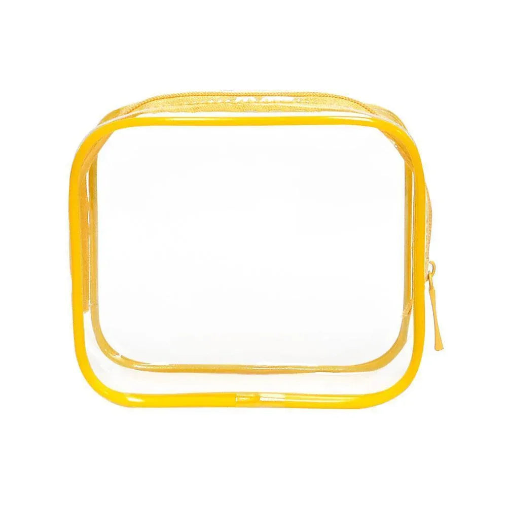 4 Pack Green PVC Cosmetic Bag Set Travel Toiletry Makeup Organisers S M L XL
