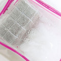4 Pack Peach Powder PVC Cosmetic Bag Set Travel Toiletry Makeup Organisers S M L XL