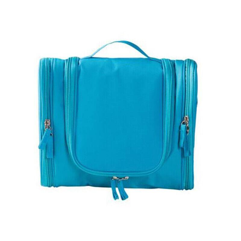 Premium Navy Waterproof Hanging Travel Toiletry Bag with Hook and Multiple Pockets