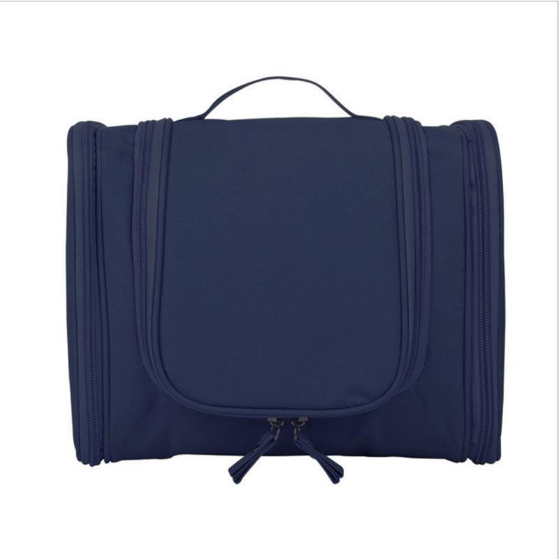 Premium Navy Waterproof Hanging Travel Toiletry Bag with Hook and Multiple Pockets