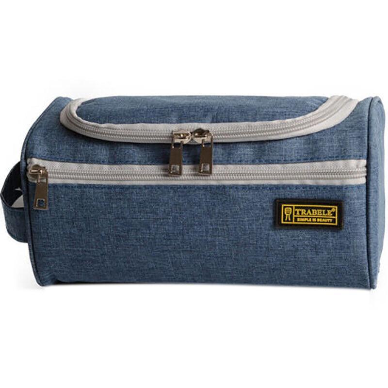 Premium Men's Brick Red Waterproof Travel Toiletry Wash Bag with Hanging Hook