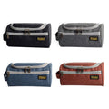 Premium Men's Grey Waterproof Travel Toiletry Wash Bag with Hanging Hook