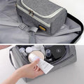 Premium Men's Grey Waterproof Travel Toiletry Wash Bag with Hanging Hook