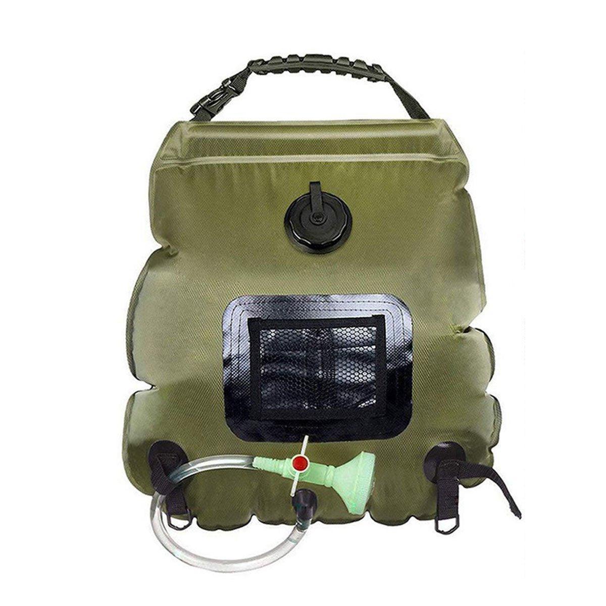 Premium 20L Solar Camp Shower Bag - Army Green