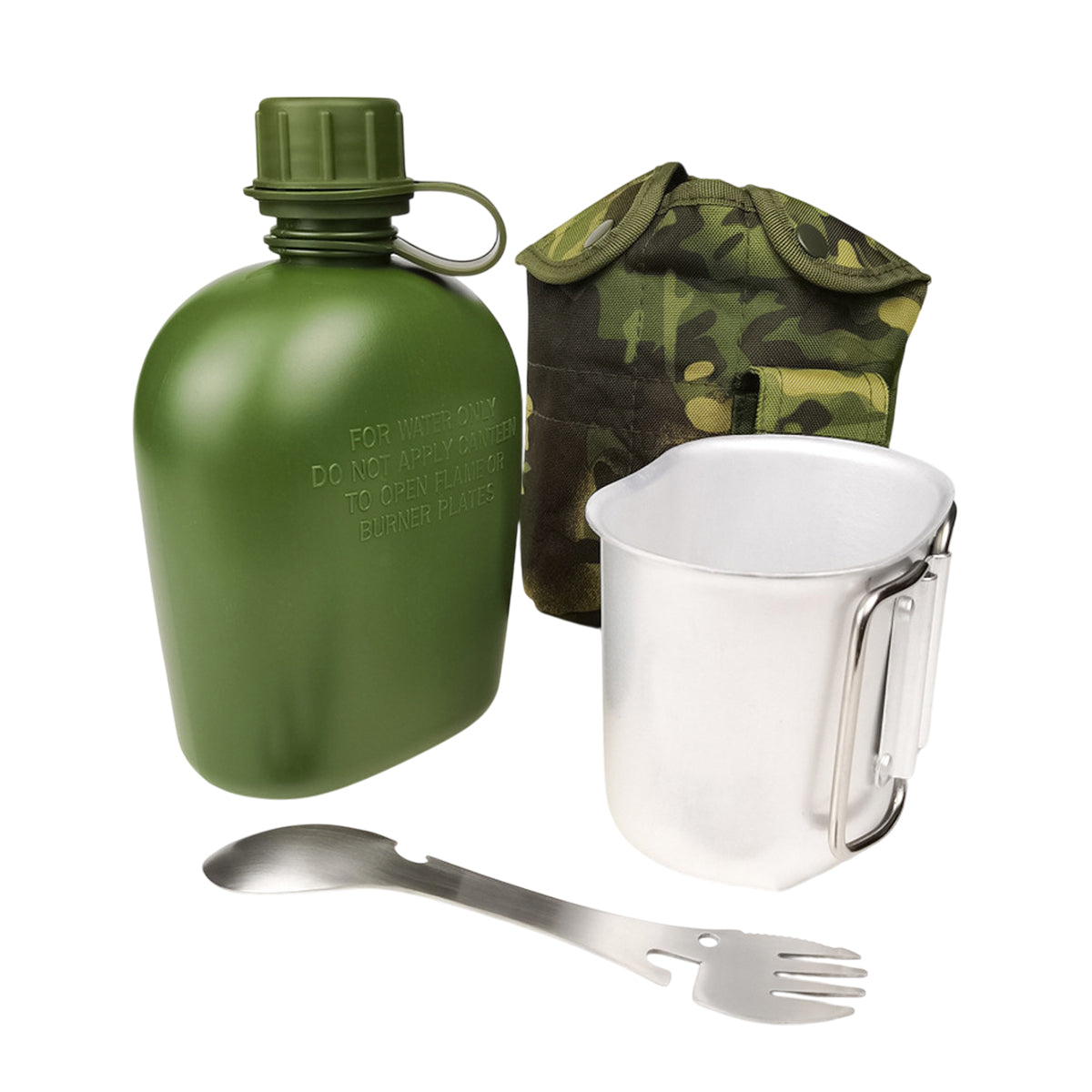 4pcs Camouflage Tactical Water Bottle Outdoor Camping Multi-functional Outdoor