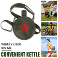 Outdoor Water Bottle 800ml Stainless Steel with Adjustable Strap - Army Green/Red Star - SuperSaverAU - view 1
