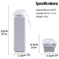 Premium Blue 620ml Silicone Folding Water Bottle Leakproof Sports Kettle