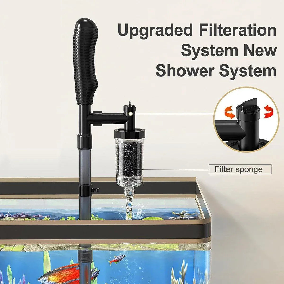 Premium Aquarium Water Changer Suction Pump 32W IPX8