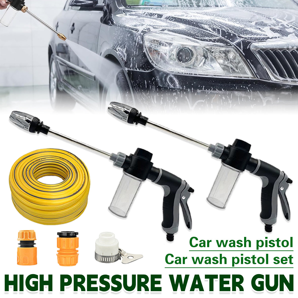 Premium High Pressure Long Pole Car Wash Sprayer with Adjustable Nozzle