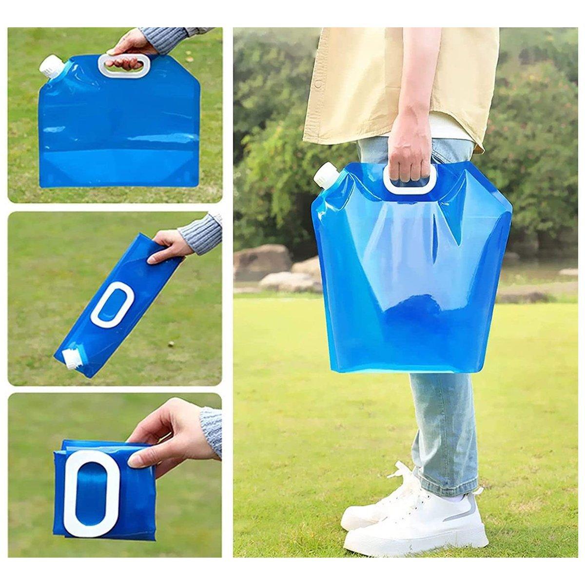 Premium Folding Water Storage Bags - 4 Pack, 5L & 10L