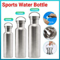 Premium 500ml Stainless Steel Sports Water Bottle Silver Flask