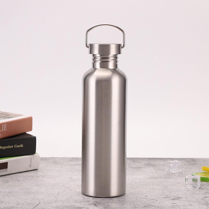 Premium 500ml Stainless Steel Sports Water Bottle Silver Flask