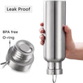 Premium 500ml Stainless Steel Sports Water Bottle Silver Flask