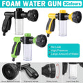 Premium 8-Mode Garden Hose Foam Sprayer Nozzle – Green