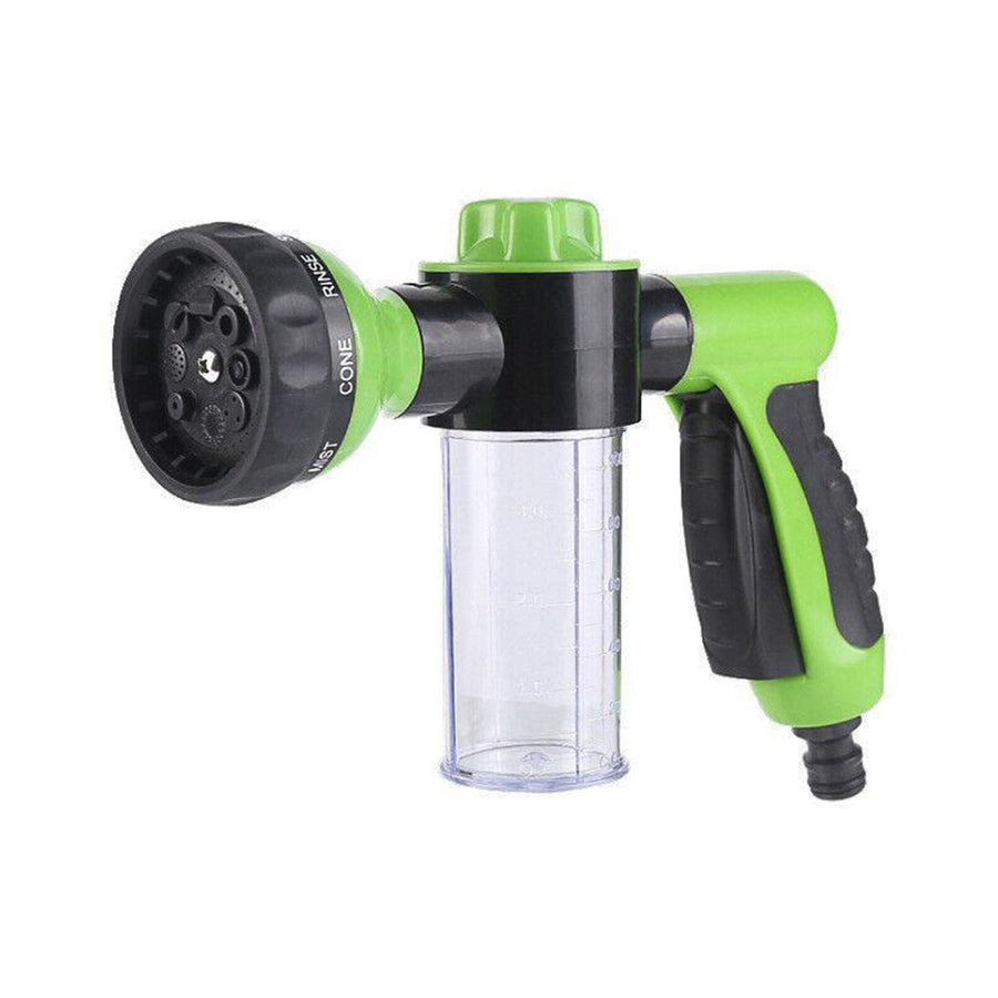 Premium 8-Mode Garden Hose Foam Sprayer Nozzle – Green