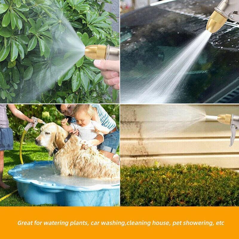 Brass High Pressure Water Spray Nozzle - 2Pcs Garden Hose Handle, Durable - SuperSaverAU - view 1