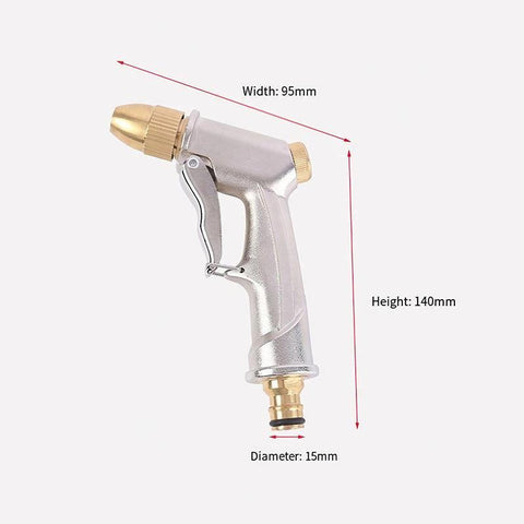 Brass High Pressure Water Spray Nozzle - 2Pcs Garden Hose Handle, Durable - SuperSaverAU - view 2