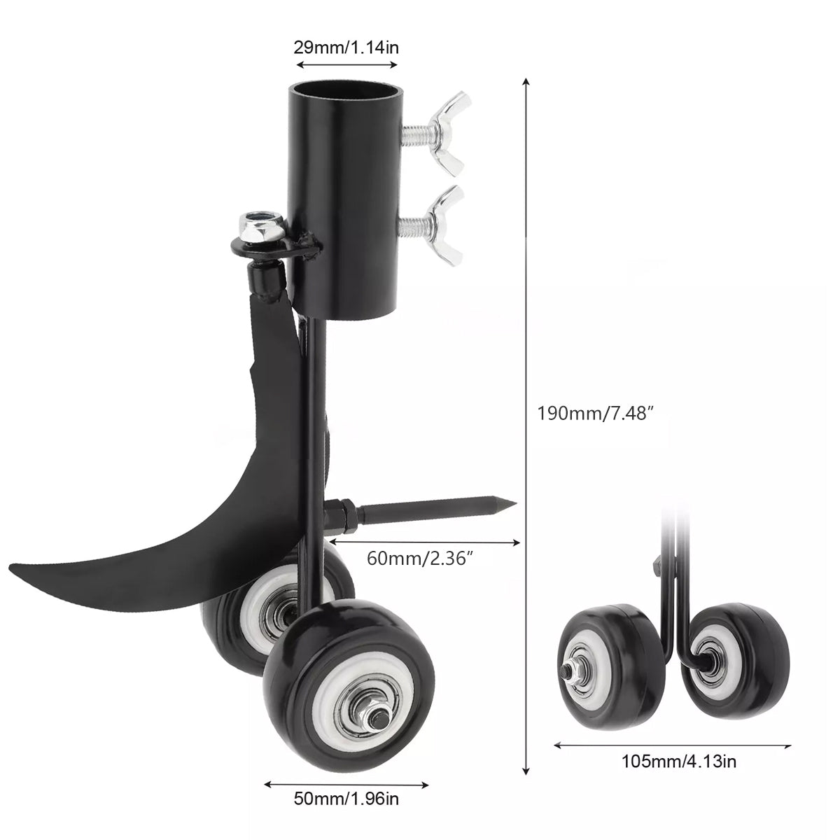 Premium Adjustable Crevice Weed Puller Tool – Black with Roller