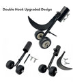 Premium Adjustable Crevice Weed Puller Tool – Black with Roller
