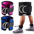 Premium Black Ankle D-Ring Cable Straps Pair for Weight Lifting and Glute Workouts