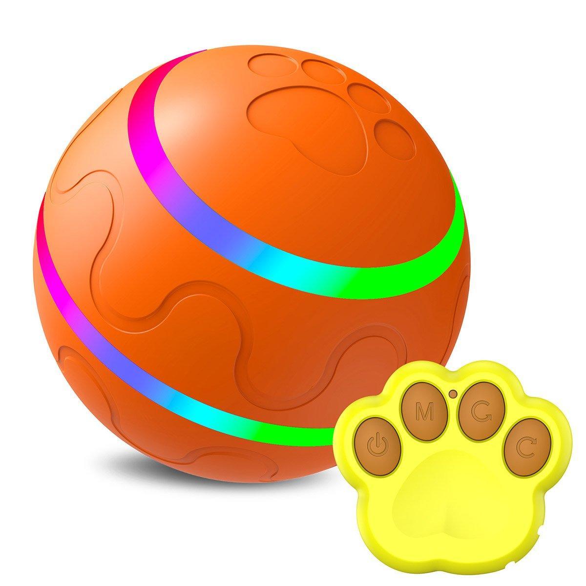 Electric Pet Ball Toy - Remote Control, USB Rechargeable, 8cm, Pink