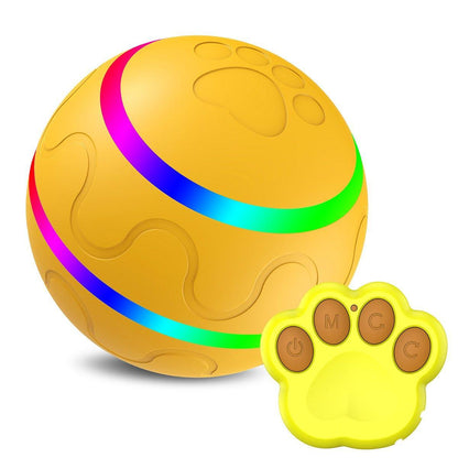 Electric Pet Ball Toy - Remote Control, USB Rechargeable, 8cm, Pink