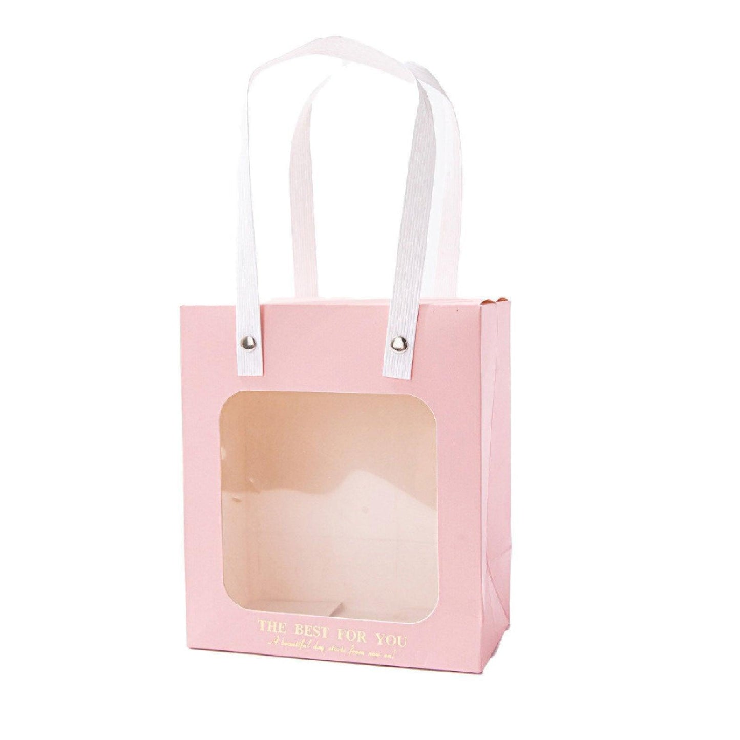 20pcs Translucent Gift Bags Packaging Tote Birthday Party Favors Candy Bags - Beige-M Size