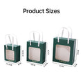 20pcs Translucent Gift Bags Packaging Tote Birthday Party Favors Candy Bags - Green-S Size - SuperSaverAU - view 3