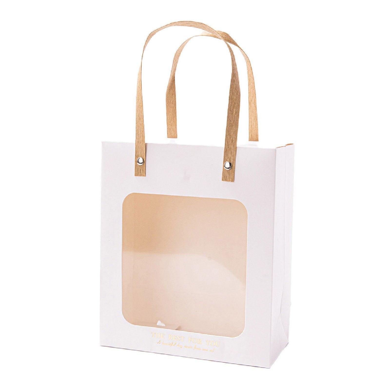 20pcs Translucent Gift Bags Packaging Tote Birthday Party Favors Candy Bags - Pink-M Size - SuperSaverAU - view 6