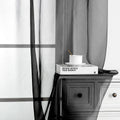 Premium Sheer Voile Curtain Panel – Black 140 x 230cm