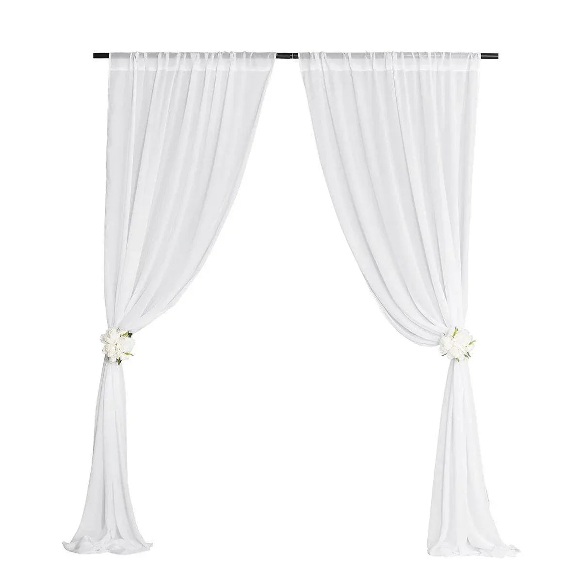 Premium Sheer Voile Curtain Panel – Black 140 x 230cm