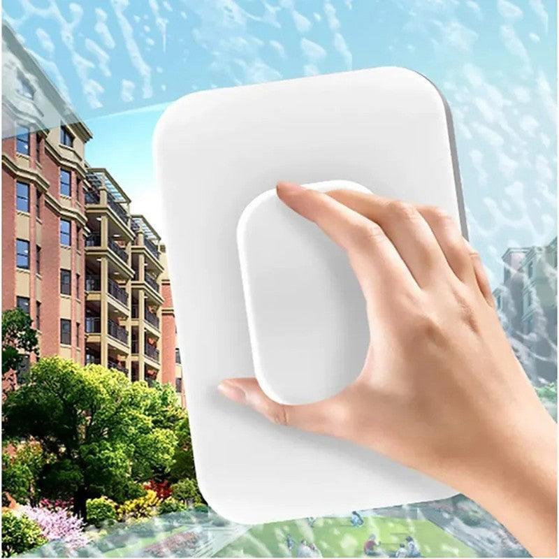 Premium Magnetic Double-Sided Window Glass Cleaner – White