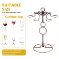 Premium Brown Freestanding Wine Glass Rack Countertop Stemware Holder