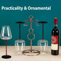 Premium Brown Freestanding Wine Glass Rack Countertop Stemware Holder