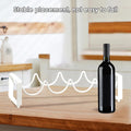 Premium Brown Iron 5 Bottle Wine Rack Freestanding Tabletop Display Stand