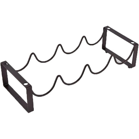 Premium Brown Iron 5 Bottle Wine Rack Freestanding Tabletop Display Stand