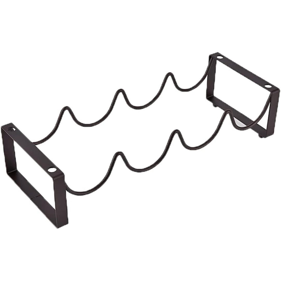 Premium Brown Iron 5 Bottle Wine Rack Freestanding Tabletop Display Stand