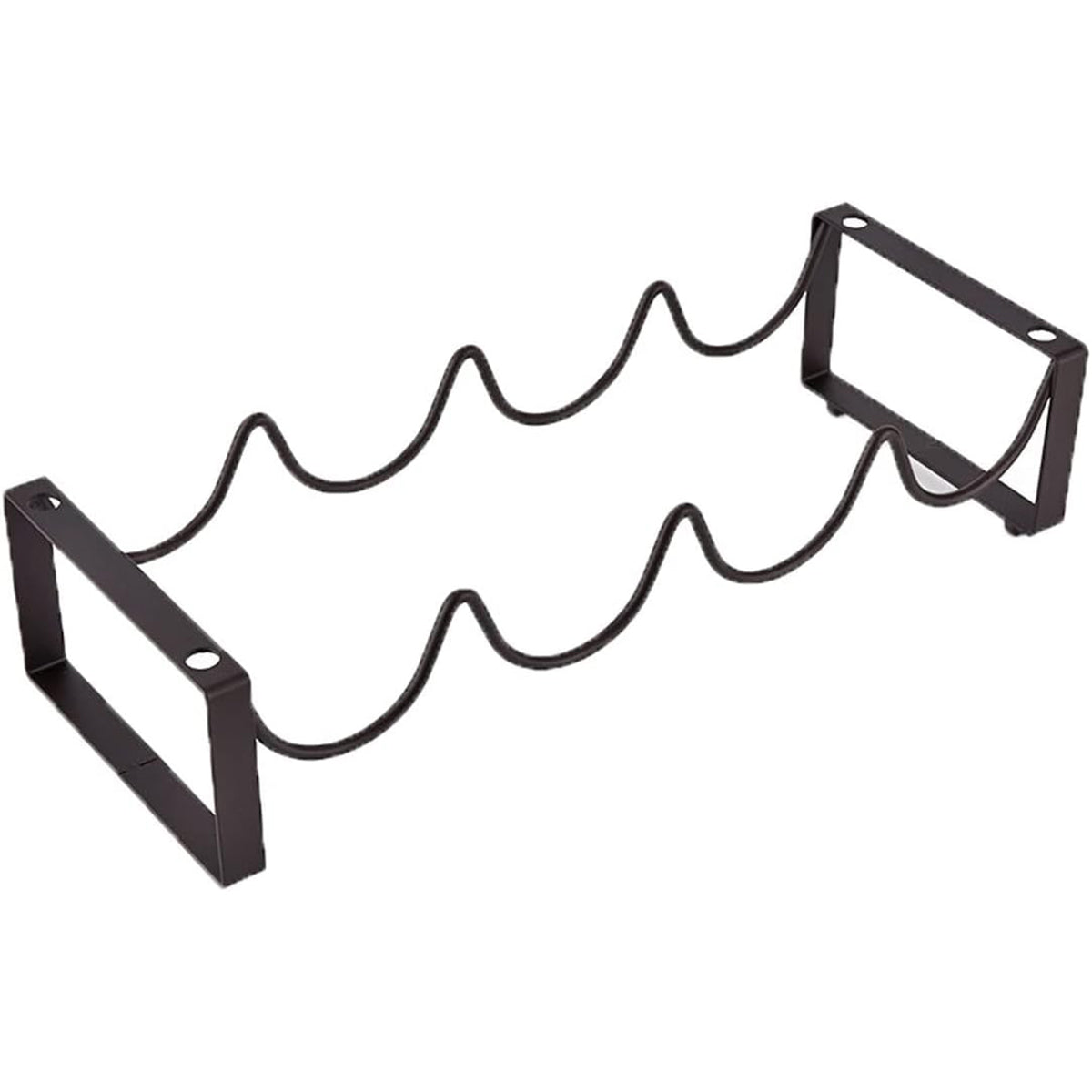 White Iron Wine Rack - Metal Bottle Holder for Tabletop Display