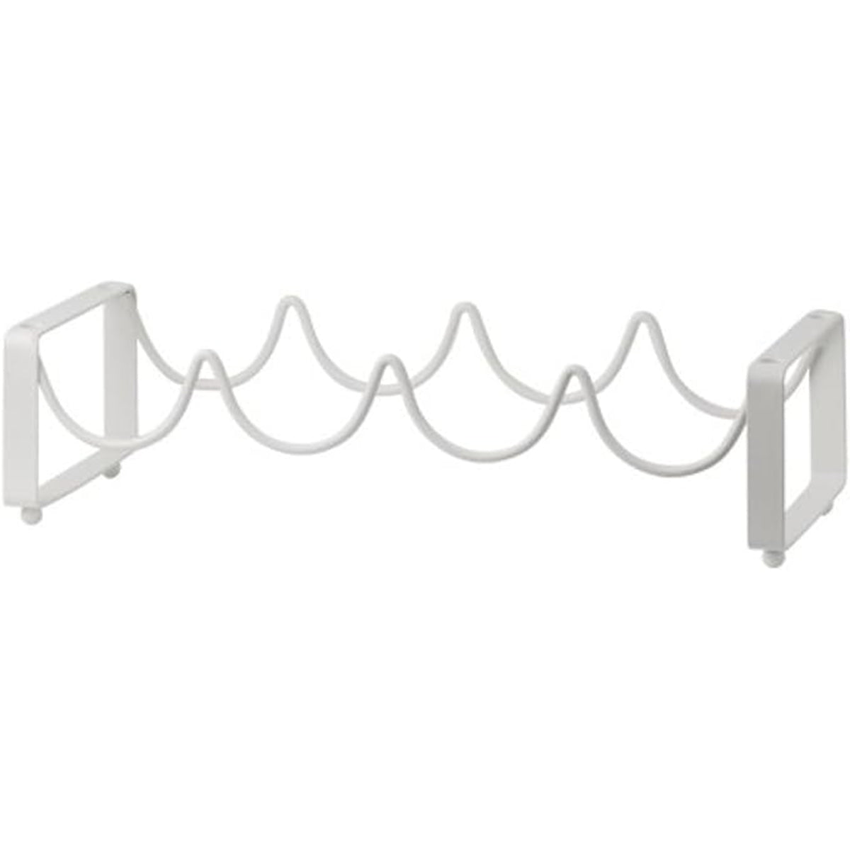 White Iron Wine Rack - Metal Bottle Holder for Tabletop Display