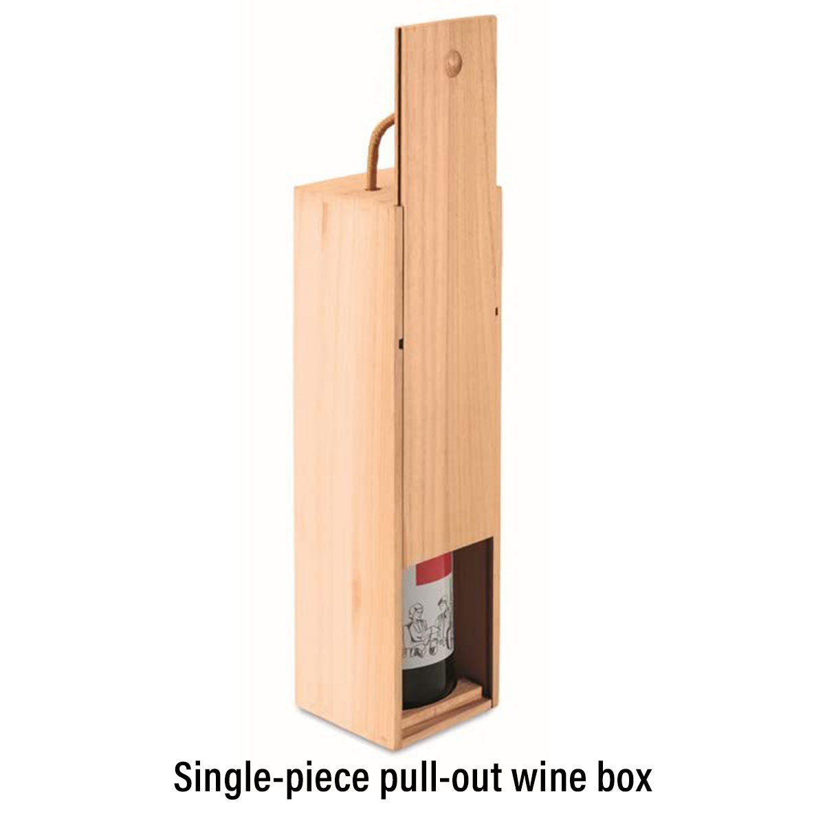 Set of 6 Elegant Wooden Wine Boxes for Gifting - Clamshell Design