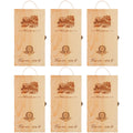 Premium 6 Piece Wooden Single Wine Bottle Gift Box Set Pull Out Design