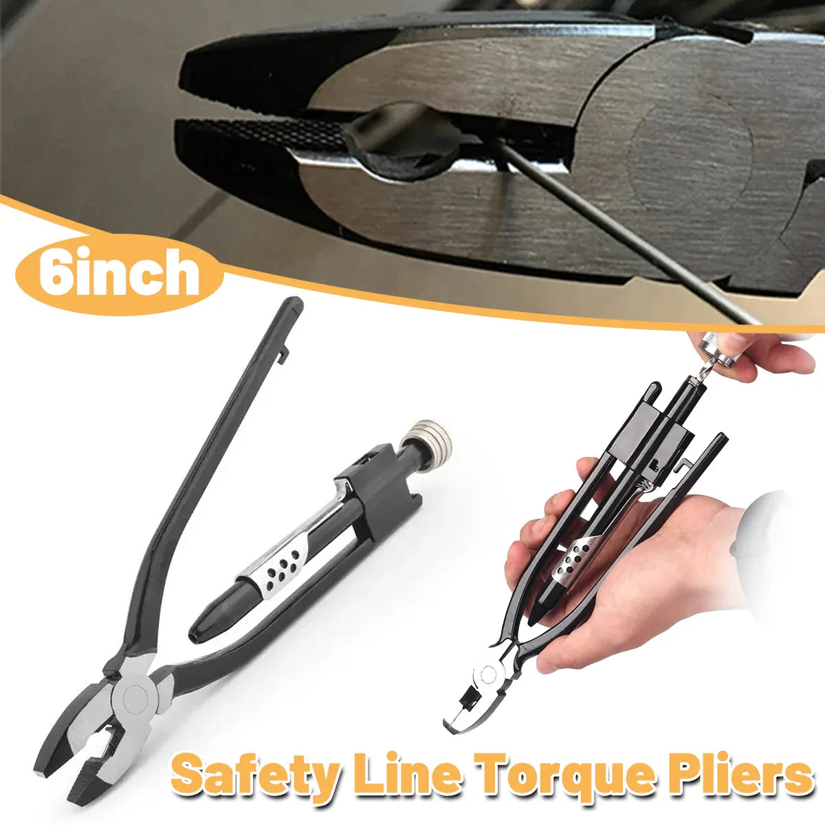 Premium 6 Inch Lock Wire Twisting Pliers with One-Way Mechanism