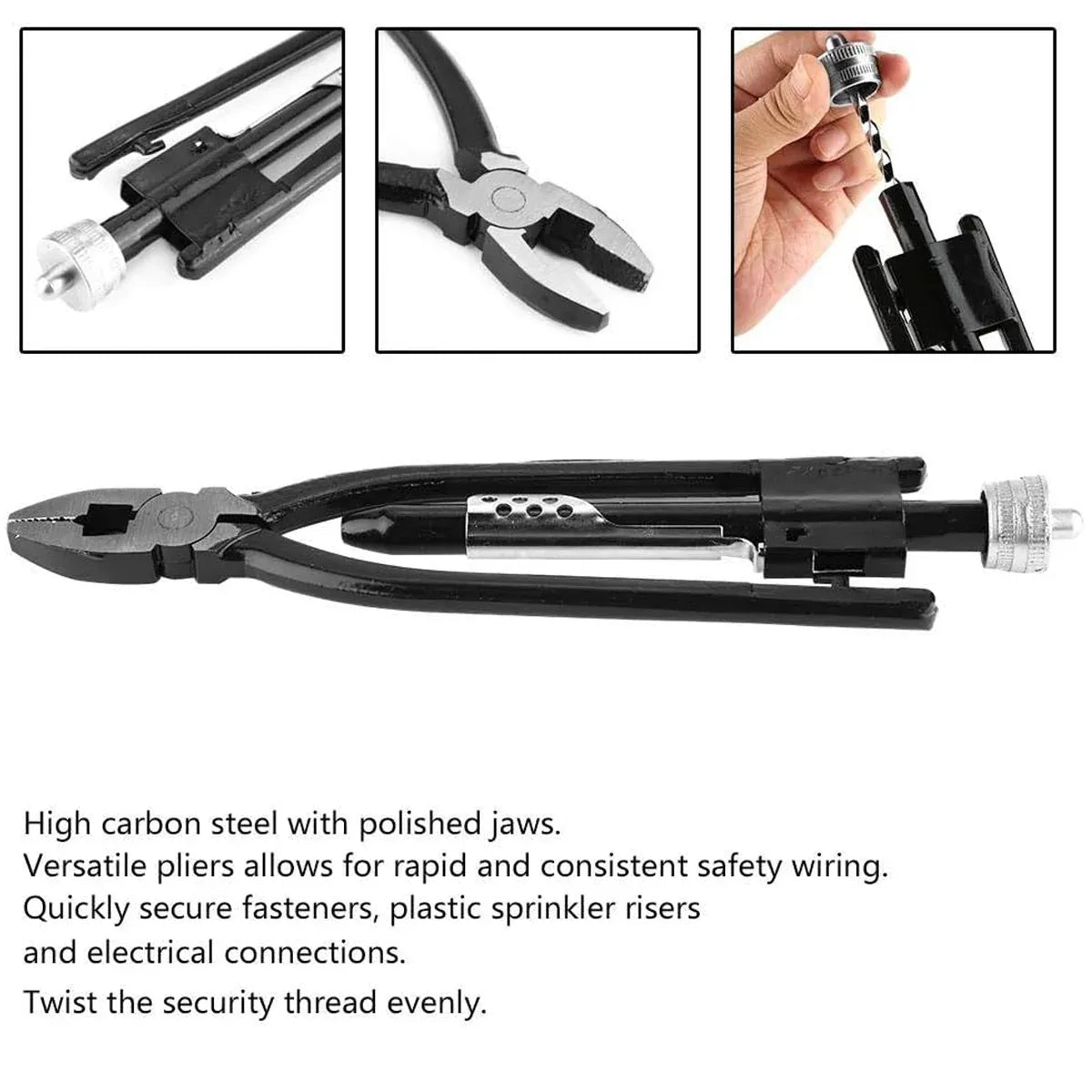 Premium 6 Inch Lock Wire Twisting Pliers with One-Way Mechanism